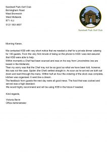 Sandwell Park Golf Club KSB Recruitment Testimonial