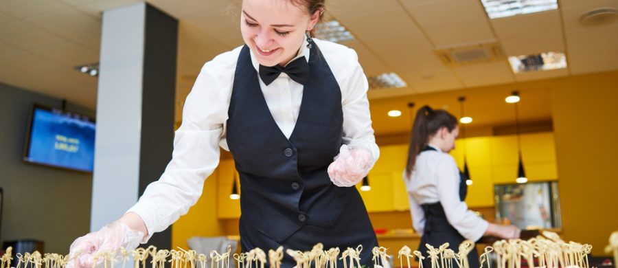 Catering team working behind the scenes at a large event – catering job roles