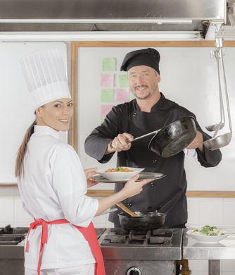 Catering recruitment specialist interviewing candidates for chef roles