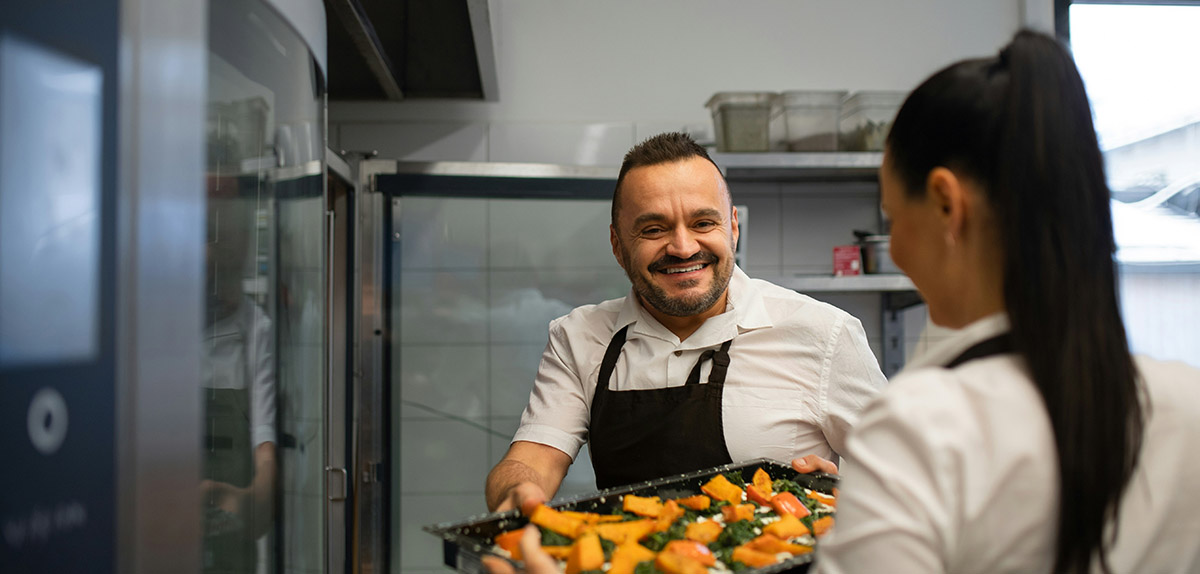 Chef plating a gourmet dish
